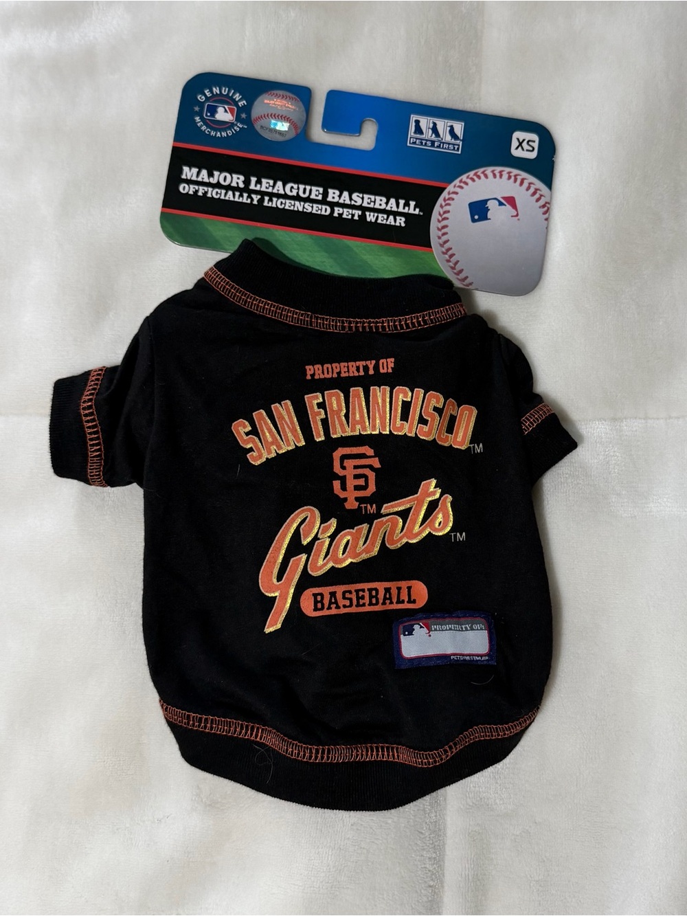 San Francisco Giants XS Black Pet T-Shirt - Official MLB Dog Tee